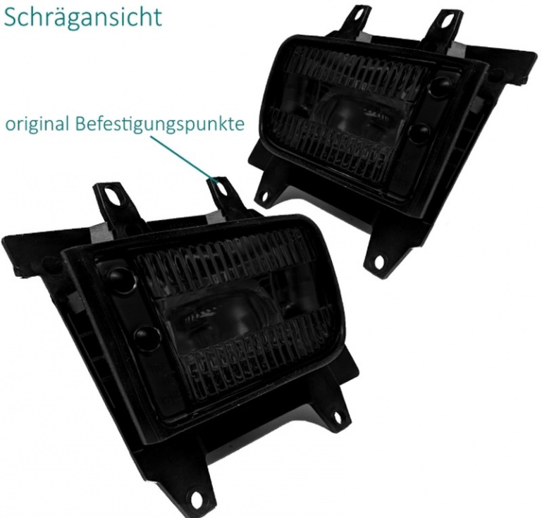 Upgrade Nebelscheinwerfer für BMW 3er E30 Facelift ab 87+ schwarz